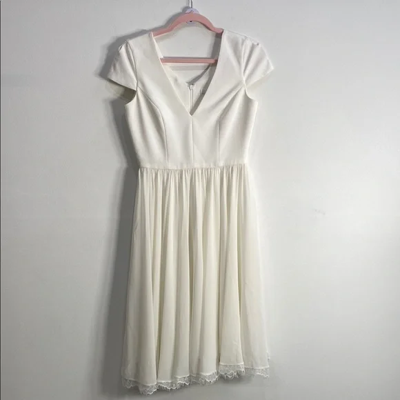 Dress the Population Cap Sleeve Fit & Flare Cocktail Dress Small - Picture 3 of 15